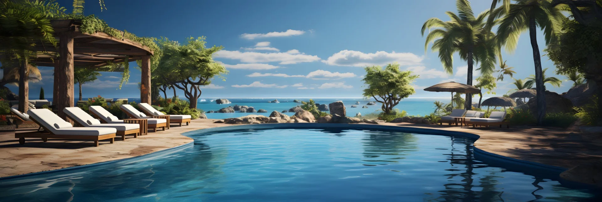lounge with tropical poolside relaxation luxurious poolside retreat with elegant tropical Buyuk